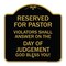 Signmission Reserved for Pastor Violators Shall Answer on the Day of Judgement, A-DES-BG-1818-23184 A-DES-BG-1818-23184 - alternate 1